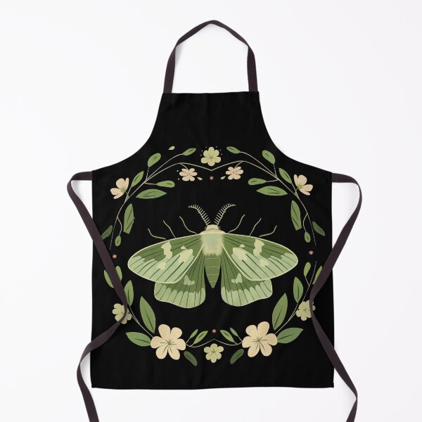 Item preview, Scandinavian Folk Art, Green Moth With Flowers designed and sold by xiao xuans.