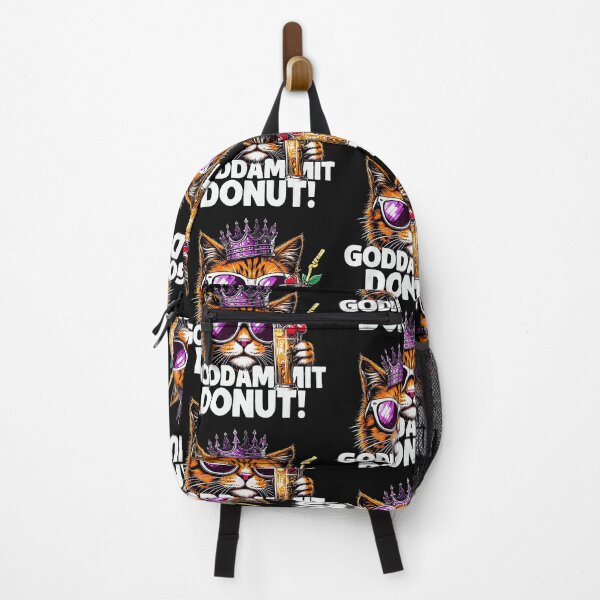 Item preview, Goddammit Donut Funny Cat Sunglasses Crown Cocktail Drink Feline Humor designed and sold by LysiTHWIP.