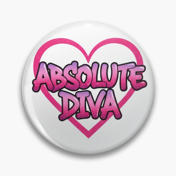 Item preview, Y2K Airbrush Sparkly Heart Absolute Diva Graffiti designed and sold by DripCultureLab.