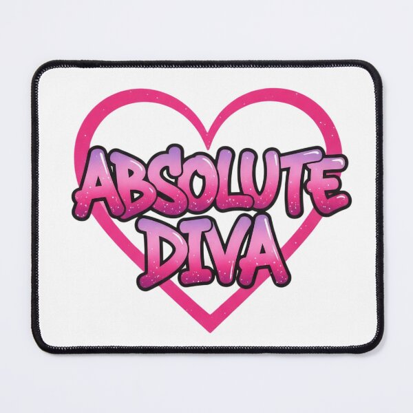 Item preview, Y2K Airbrush Sparkly Heart Absolute Diva Graffiti designed and sold by DripCultureLab.
