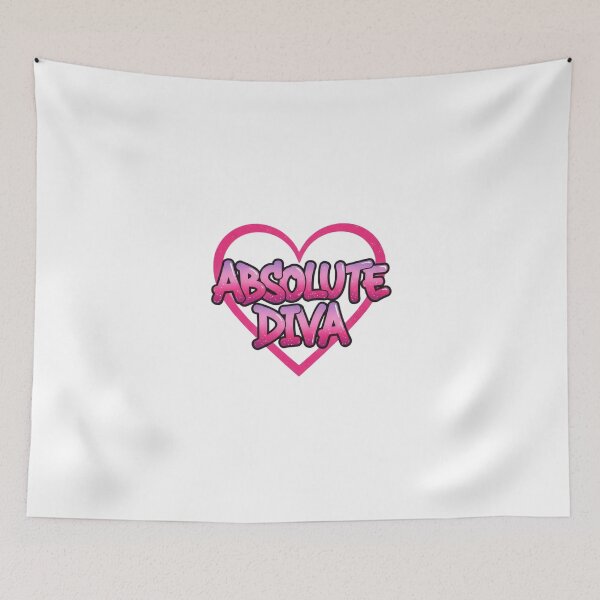 Item preview, Y2K Airbrush Sparkly Heart Absolute Diva Graffiti designed and sold by DripCultureLab.