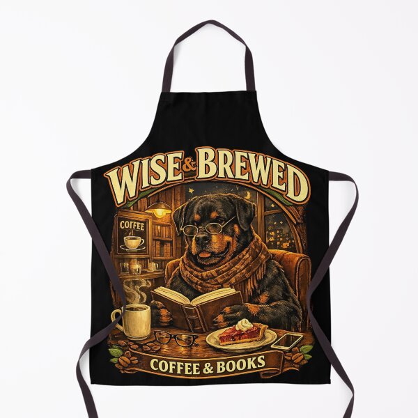 Item preview, Wisdom Flexing Rottweiler Reading Book In Cafe designed and sold by FANTASYoDarknes.