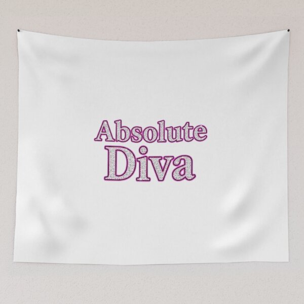 Item preview, Rhinestone Bling Diamond Absolute Diva Hot Pink Text designed and sold by DripCultureLab.