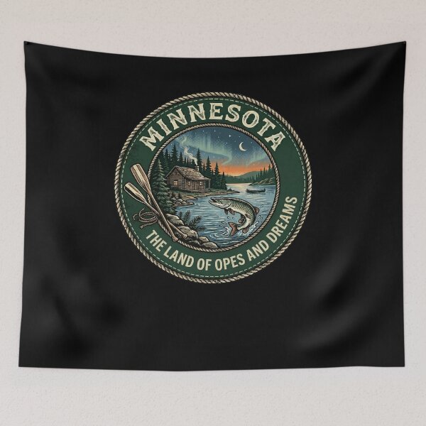 Item preview, MINNESOTA THE LAND OF OPES AND DREAMS Funny Midwest saying designed and sold by snowry.