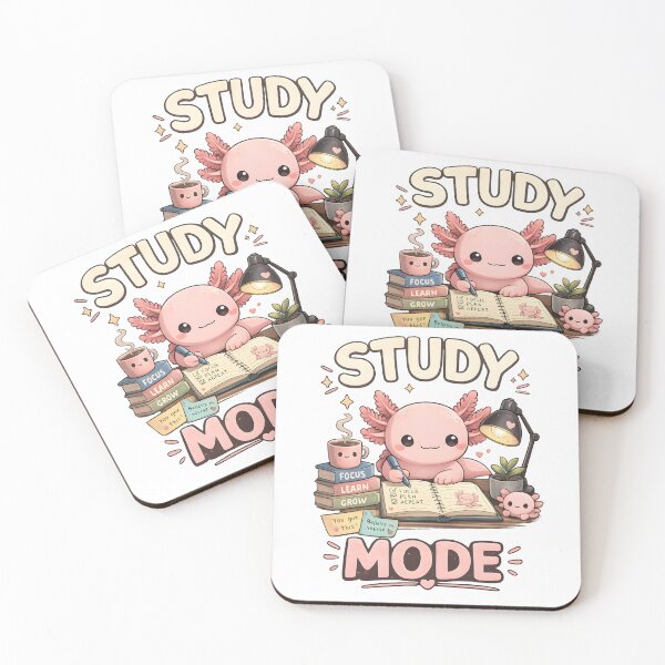 Item preview, Cute Axolotl Study Mode Kawaii Study Buddy Aesthetic Student Design designed and sold by suthee navakul.