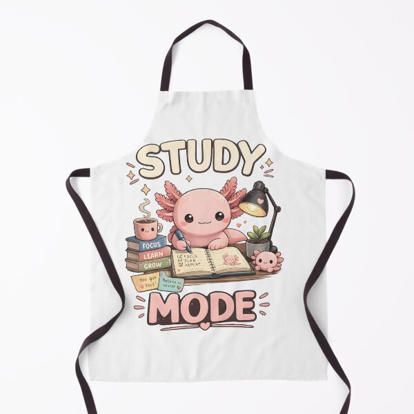 Item preview, Cute Axolotl Study Mode Kawaii Study Buddy Aesthetic Student Design designed and sold by suthee navakul.