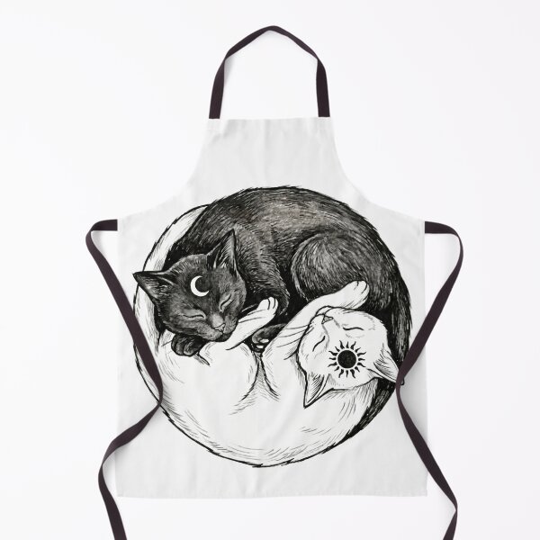 Item preview, Celestial Cat Yin Yang Celestial Sun and Moon Sketch designed and sold by Spiritualwall.