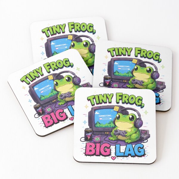 Item preview, Tiny Frog Big Lag | Cute 90s Retro Gaming Frog designed and sold by Tinosshop.