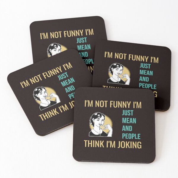 Item preview, I'M NOT FUNNY I'M JUST MEAN AND PEOPLE THINK I'M JOKING | RETRO SARCASM SERIES – DISCLOSURE EDITION designed and sold by WitLounge.