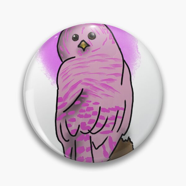 Item preview, Pink striped owl in comic book style designed and sold by mousse-tache.