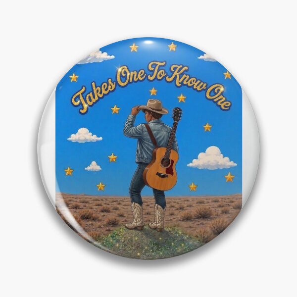 Item preview, Takes One To Know One Cowboy Guitar Clouds Music Fan Art designed and sold by The Real Mrs Rose.