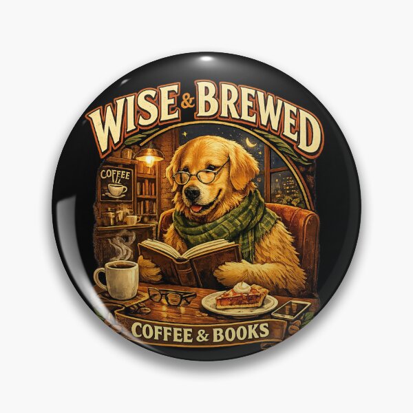 Item preview, Wisdom Flexing Golden Retriever Reading Book In Cafe designed and sold by FANTASYoDarknes.