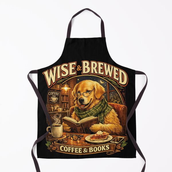 Item preview, Wisdom Flexing Golden Retriever Reading Book In Cafe designed and sold by FANTASYoDarknes.