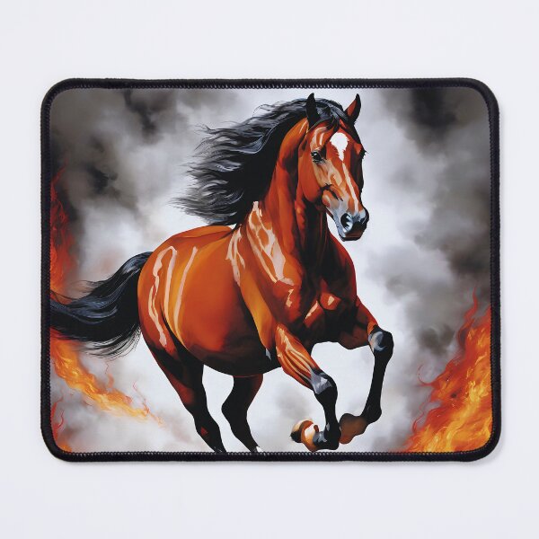 Item preview, Elegant Stallion Running Across Burning Light. designed and sold by MissYouONLY.