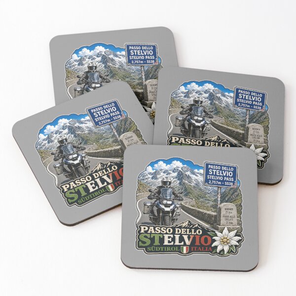 Item preview, Stelvio Pass Passo Dello Stelvio Italy Motorcycle Sticker & TShirt 10 designed and sold by OuterShellUK.