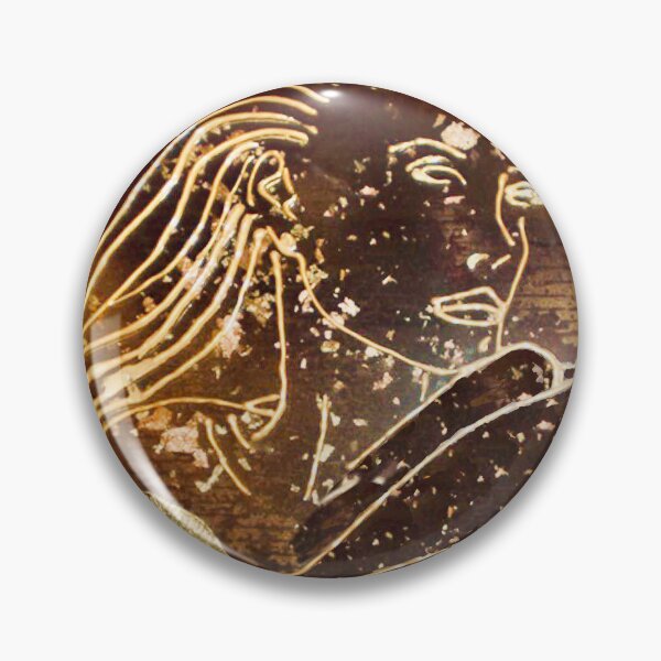 Item preview, Golden Hair Woman with Leaves – Abstract Portrait designed and sold by LorieFossaArt.