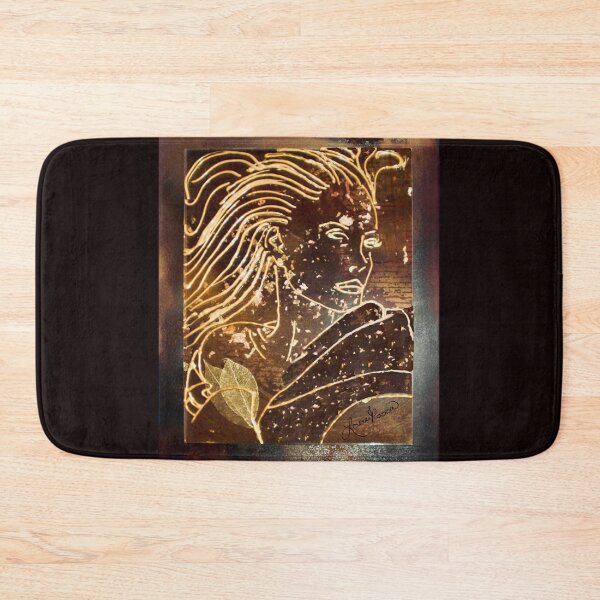 Item preview, Golden Hair Woman with Leaves – Abstract Portrait designed and sold by LorieFossaArt.