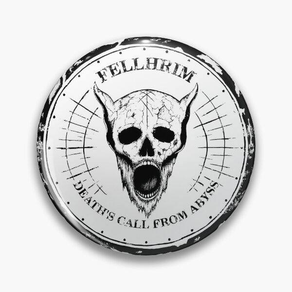 Item preview, Fellhrim - Death's Call - a horned skull screaming grunge designed and sold by surmind.