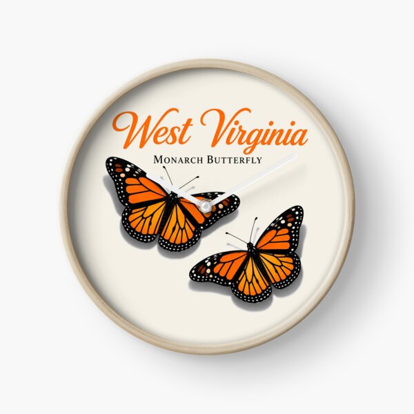 Item preview, West Virginia Monarch Butterfly Retro Poster designed and sold by The-Drip-Studio.