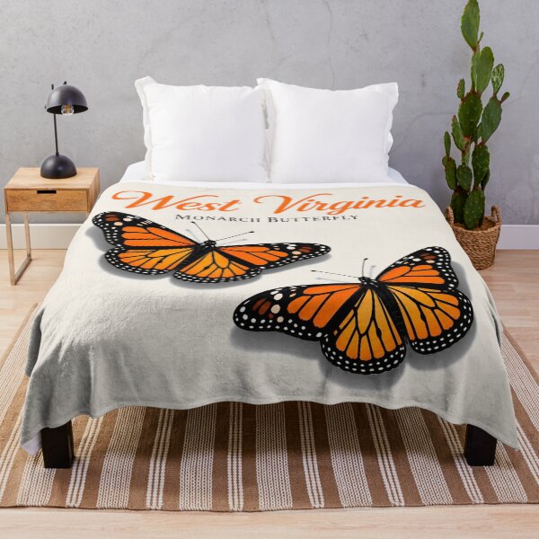 Item preview, West Virginia Monarch Butterfly Retro Poster designed and sold by The-Drip-Studio.