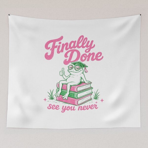 Item preview, Finally Done See You Never Sarcastic Frog Graduation designed and sold by bosamji.