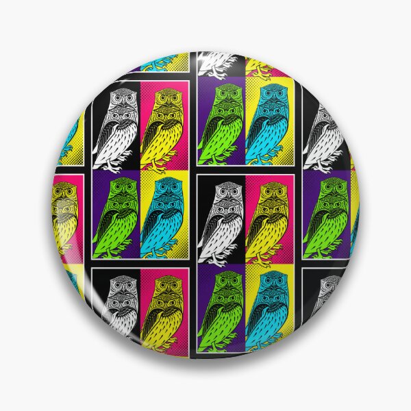 Item preview, Color‑Blocked Pop Art Owls in Bold Retro Style designed and sold by Analog Aura .