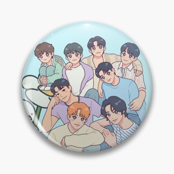 Item preview, Ateez Ot8 Cute Kpop Anime Fanart designed and sold by mysakura.