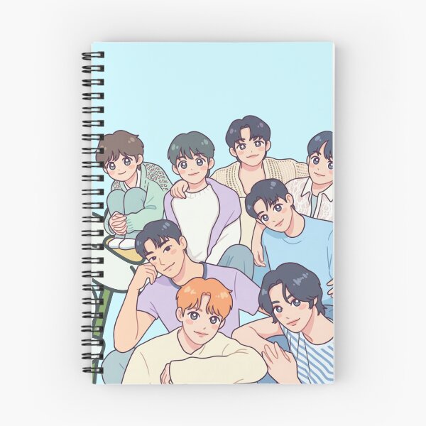Item preview, Ateez Ot8 Cute Kpop Anime Fanart designed and sold by mysakura.