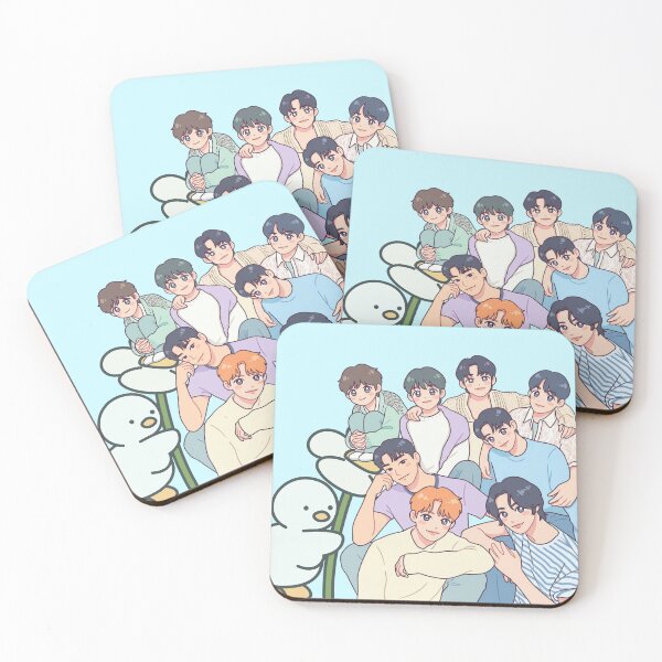 Item preview, Ateez Ot8 Cute Kpop Anime Fanart designed and sold by mysakura.