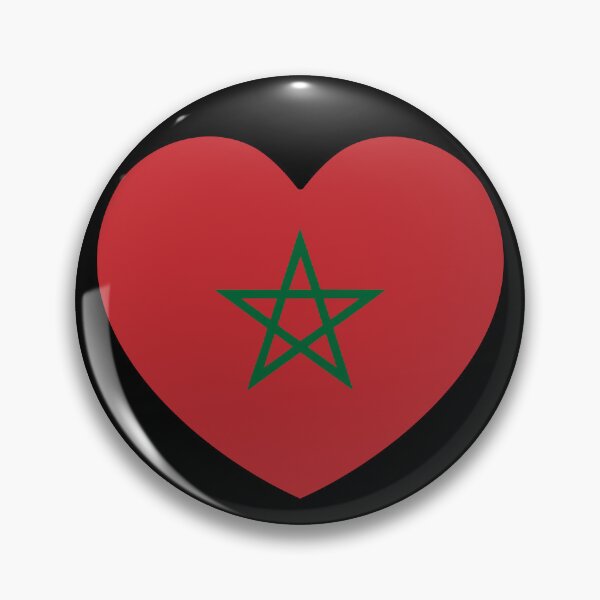 Item preview, Morocco Flag Heart designed and sold by shitpostee.