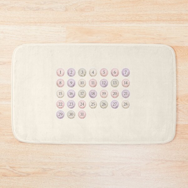 Item preview, Floral Date Dots designed and sold by looplandger.