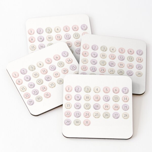 Item preview, Floral Date Dots designed and sold by looplandger.