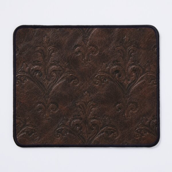 Item preview, The Antiquarian's Ledger - Dark Embossed Leather Damask designed and sold by cabuks.