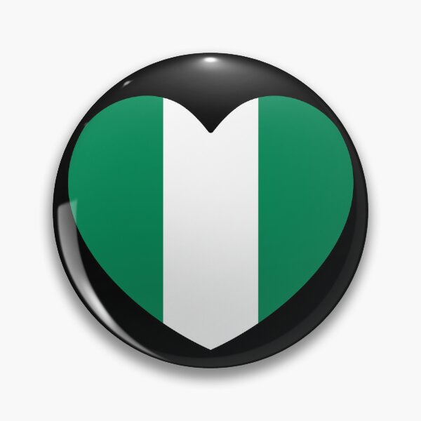 Item preview, Nigeria Flag Heart designed and sold by shitpostee.