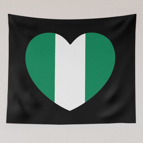 Item preview, Nigeria Flag Heart designed and sold by shitpostee.