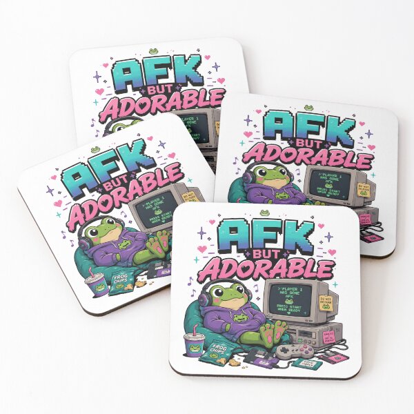 Item preview, AFK But Adorable Frog | Cute Retro Gamer Frog designed and sold by Tinosshop.