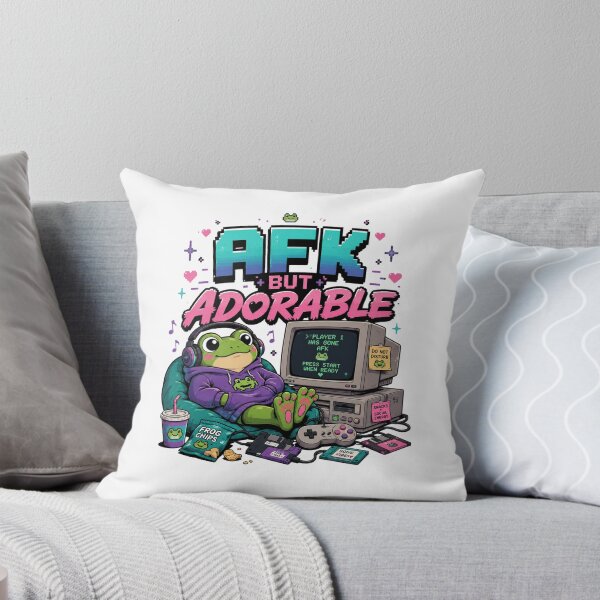 Item preview, AFK But Adorable Frog | Cute Retro Gamer Frog designed and sold by Tinosshop.