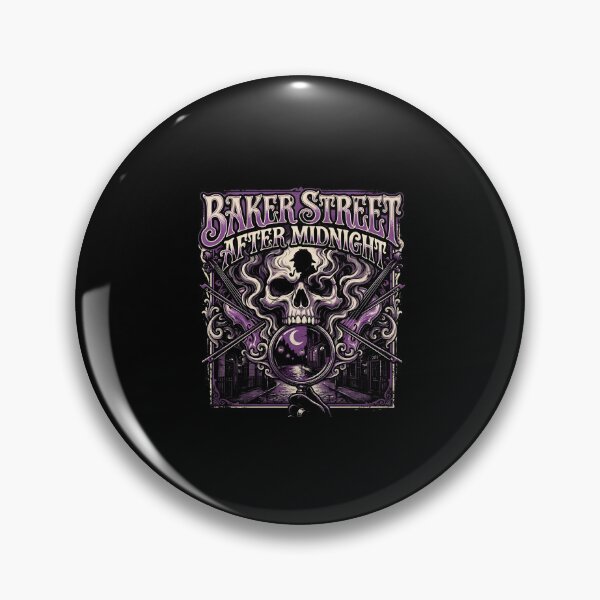 Item preview, Baker Street After Midnight Sherlock Holmes Gothic Skull Art designed and sold by Fenay Designs.