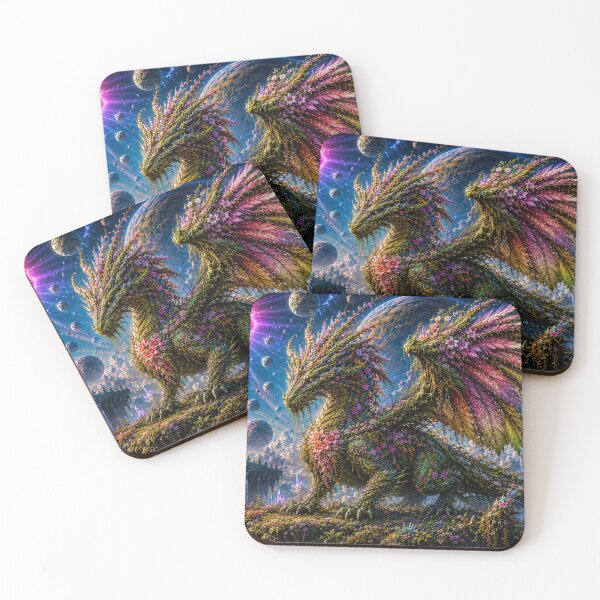 Item preview, Botanical Dragon Fantasy Art Print | Nature Dragon Mythology | yourforkor designed and sold by YourForKor.
