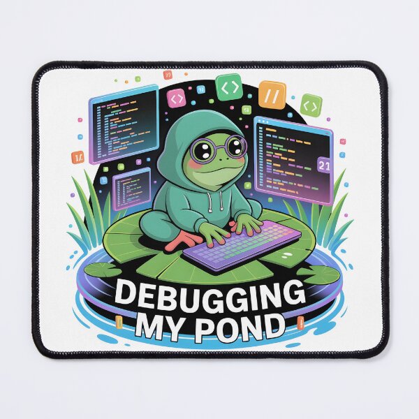 Item preview, Debugging My Pond Funny Frog Programmer Coding Design designed and sold by RBToper.