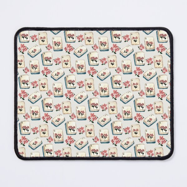 Item preview, Antique Blue Watercolor Mahjong Tiles with Flowers - Neutral designed and sold by JasmineGDesigns.