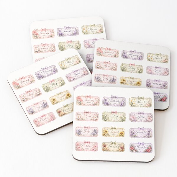 Item preview, Birth Flower Months designed and sold by looplandger.