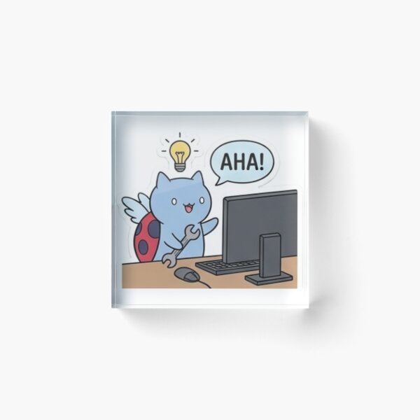 Item preview, Funny Programmer Gift Bug Fixed Cat Kawaii Developer Humor Shirt designed and sold by Dev Mode.