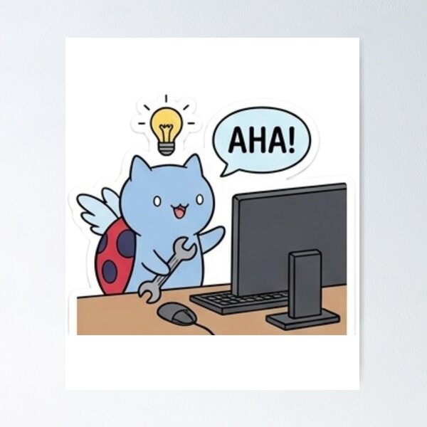 Item preview, Funny Programmer Gift Bug Fixed Cat Kawaii Developer Humor Shirt designed and sold by Dev Mode.