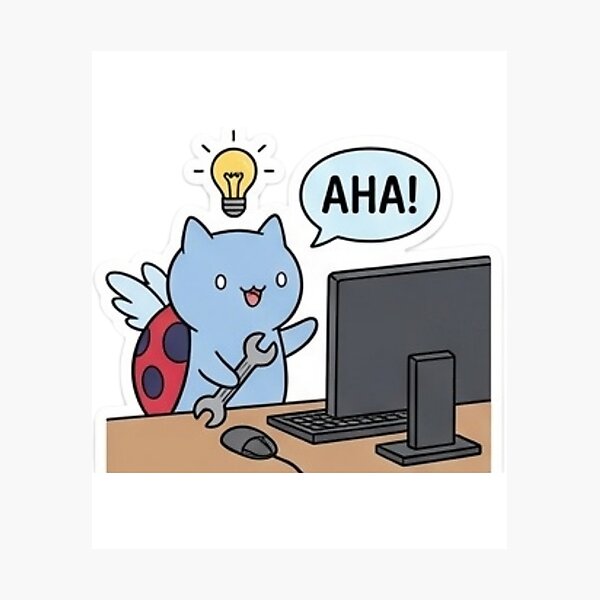 Item preview, Funny Programmer Gift Bug Fixed Cat Kawaii Developer Humor Shirt designed and sold by Dev Mode.