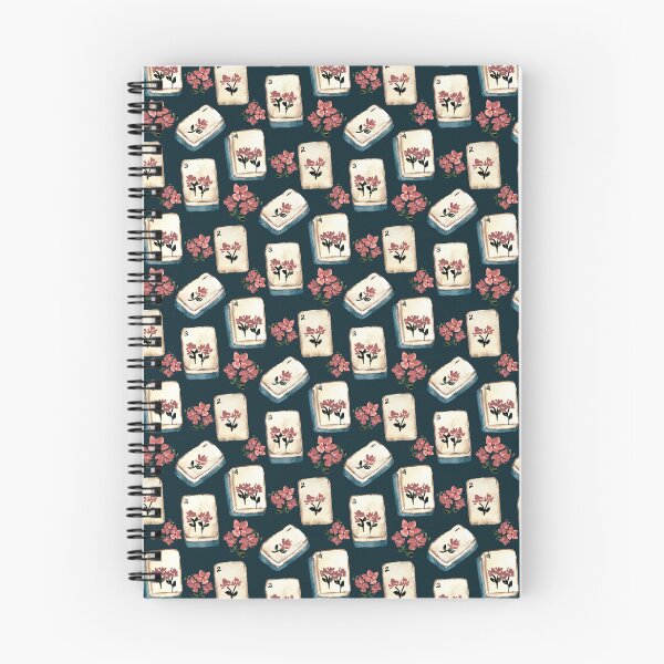 Item preview, Antique Blue Watercolor Mahjong Tiles with Flowers - Deep Blue designed and sold by JasmineGDesigns.