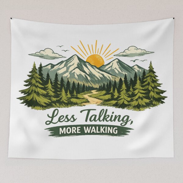 Item preview, Less Talking More Walking Hiking designed and sold by MarselArt.
