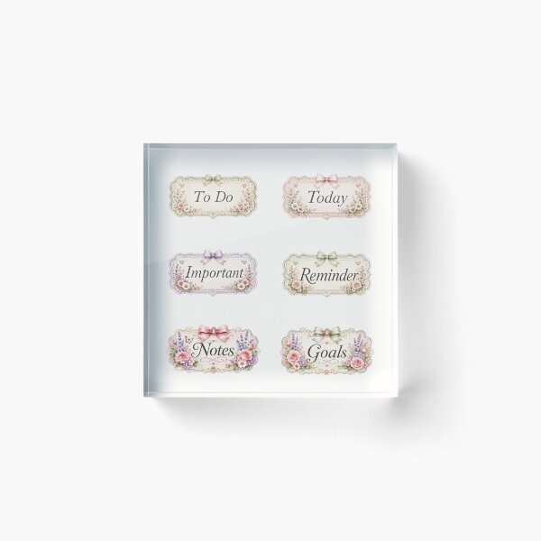 Item preview, Floral Planner Labels designed and sold by looplandger.