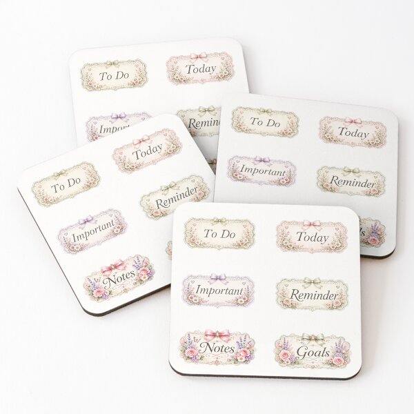 Item preview, Floral Planner Labels designed and sold by looplandger.