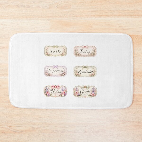 Item preview, Floral Planner Labels designed and sold by looplandger.